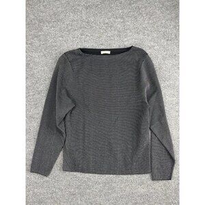 Lafayette 148 Sweater Womens XS Metallic Stripe Long Sleeve Pullover Knit Top